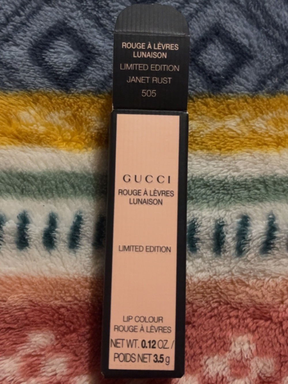Gucci Limited Edition Lip Colour Janet Rust - Peachy Nude & Black